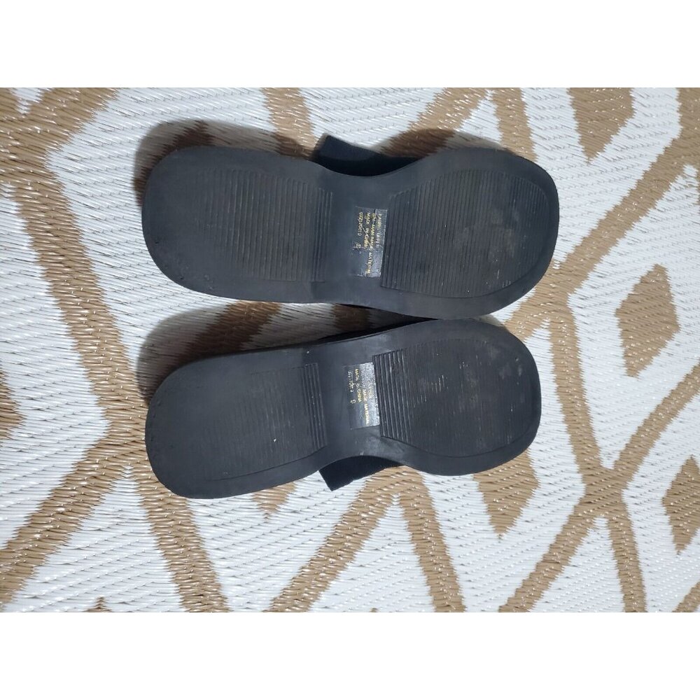 Vintage  Xhilaration Y2K 90's Chunky Platform Black  Sandals Slides SZ 9 - Picture 6 of 10